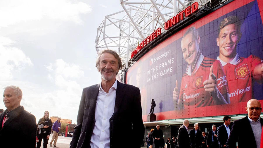 Sir Ratcliffe đã gặp HLV Erik Ten Hag của Man Utd. ẢNH: GETTY