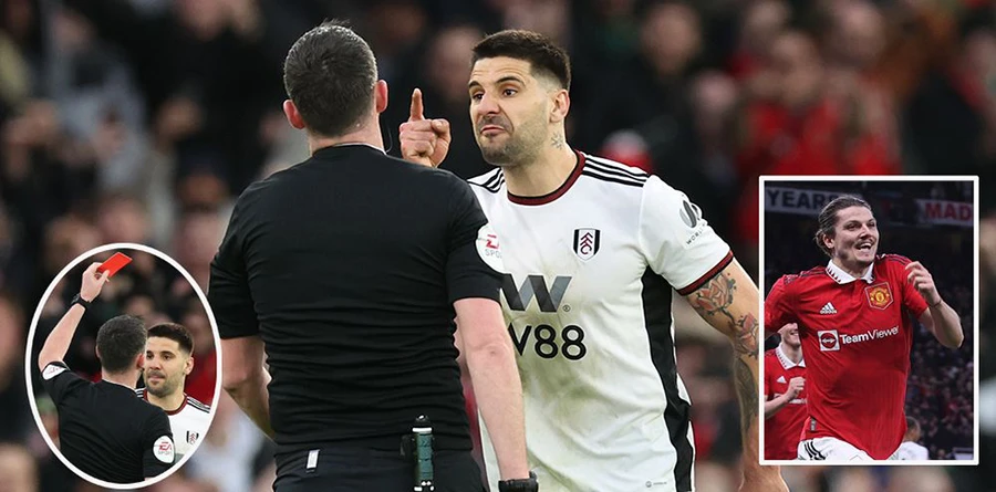 MU vất vả hạ Fulham nhờ đối thủ thi đấu thiếu hai người. ẢNH: MIRROR