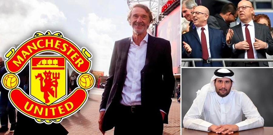 Cuộc đua mua MU giữa Sheikh Jassim và Sir Jim Ratcliffe đang diễn ra rất quyết liệt. ẢNH: MIRROR