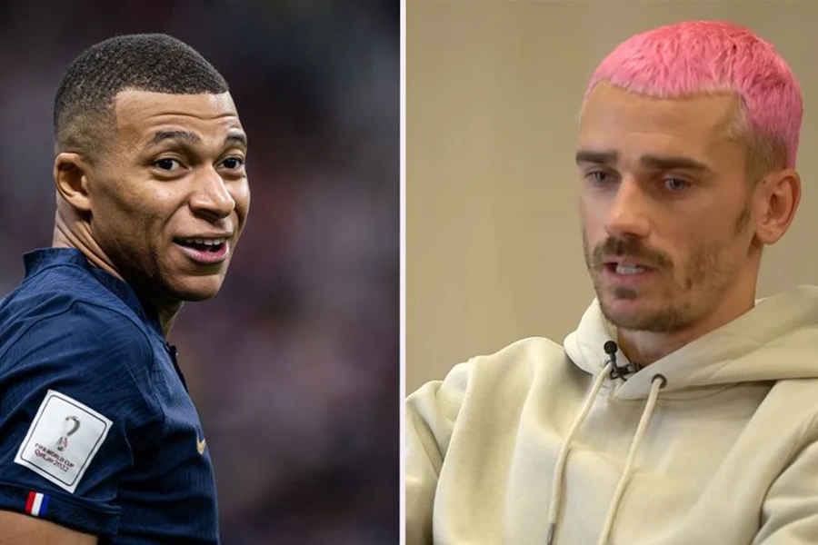 Deschamps chọn Mbappe làm đội trưởng tuyển Pháp thay vì Griezmann. ẢNH: MIRROR Deschamps chọn Mbappe làm đội trưởng tuyển Pháp thay vì Griezmann. ẢNH: MIRROR