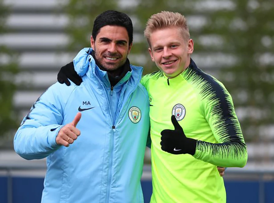 Arteta và Zinchenko gắn bó cùng nhau từ Man City đến Arsenal. ẢNH: GETTY