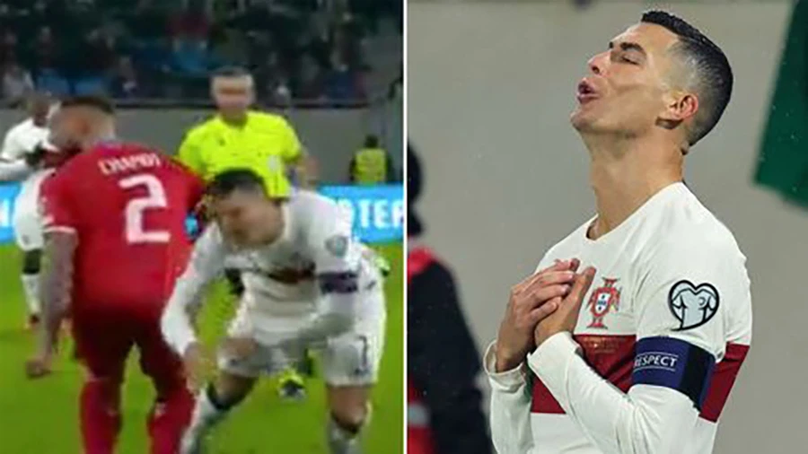 Mỗi hành động của Ronaldo dù tốt hay xấu luôn là tâm điểm của sự chú ý. ẢNH: MIRROR