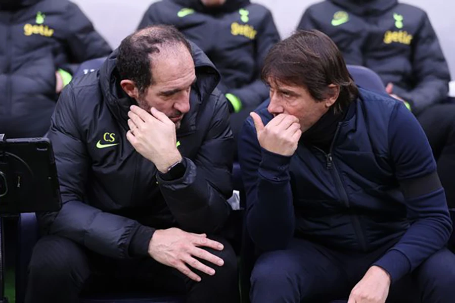 Trợ lý của Conte là Cristian Stellini chính thức dẫn dắt Tottenham đến hết mùa này. ẢNH: GETTY