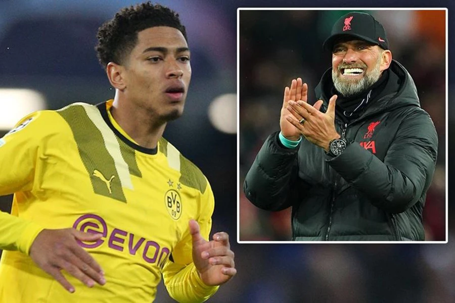 HLV Jurgen Klopp xem Bellingham là mục tiêu chuyển nhượng hàng đầu của Liverpool vào mùa hè này. ẢNH: MIRROR