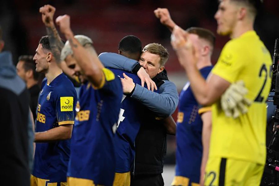 Newcastle được dự đoán kết thúc mùa giải ở vị trí thứ 4 và cùng Arsenal, Man City, MU tham dự Champions League mùa tới. ẢNH: GETTY