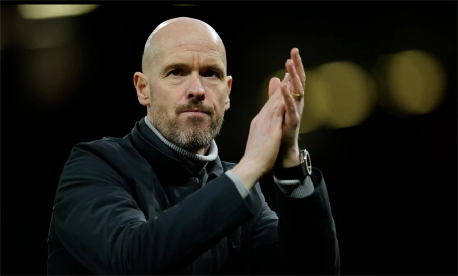 Ten Hag sắp được MU tưởng thưởng bằng bản hợp đồng dài hạn. ẢNH: AP