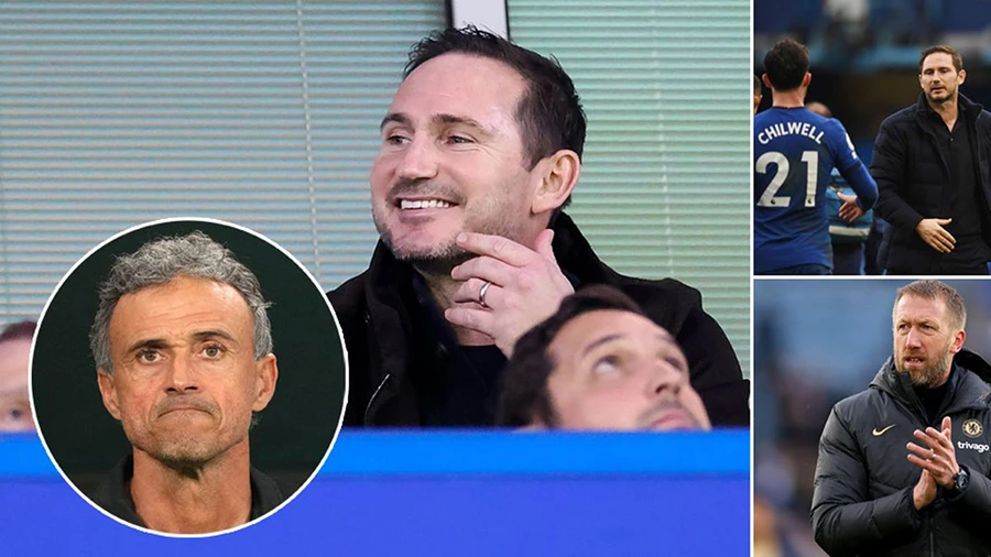 Chelsea đã trực tiếp liên hệ với Frank Lampard và Luis Enrique trong việc tìm người thay Graham Potter. ẢNH: MIRROR