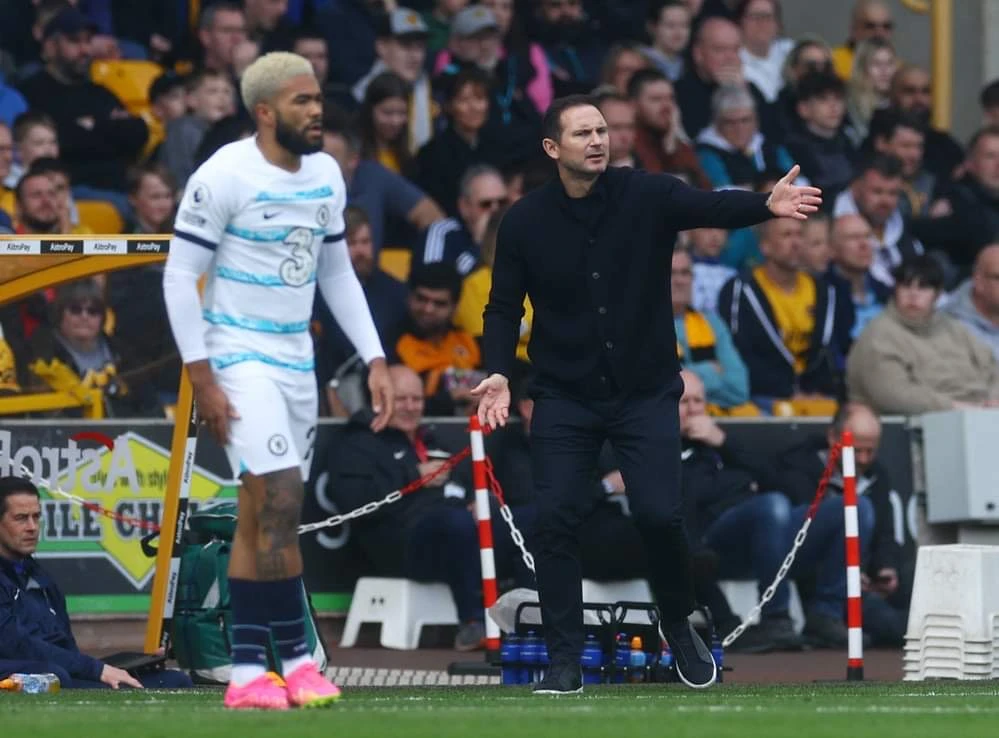 HLV Frank Lampard có ngày trở lại Chelsea đáng thất vọng. Ảnh: Getty