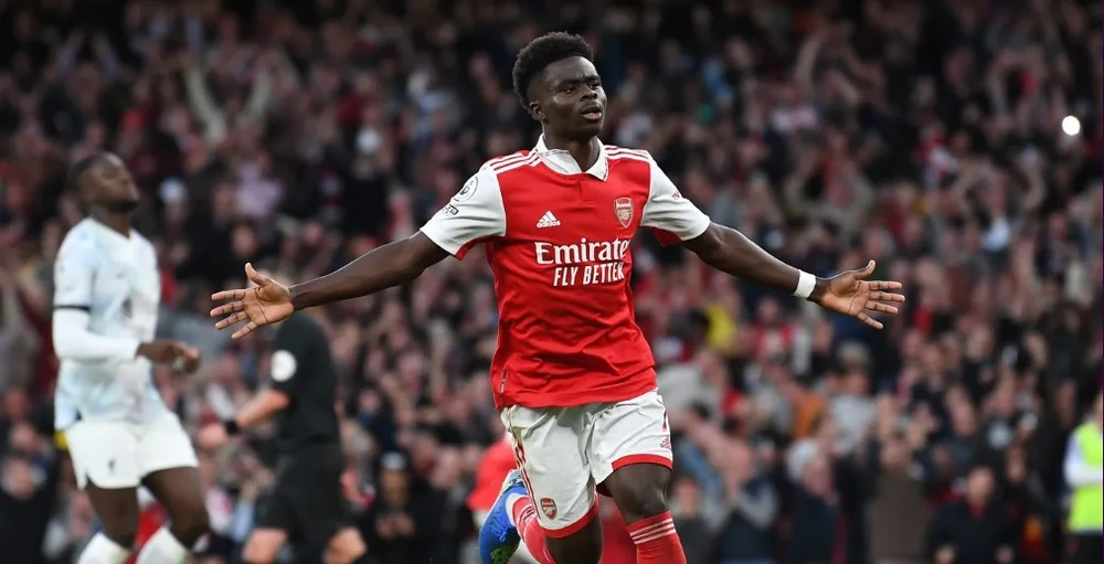 Bukayo Saka tiếp tục là ngôi sao đáng chú ý trong trận đấu đêm nay. Ảnh: Getty
