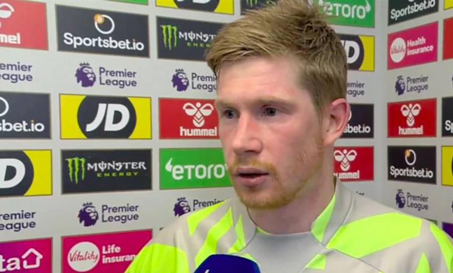 De Bruyne tự hào với thành tích của mình. ẢNH: SKY SPORTS