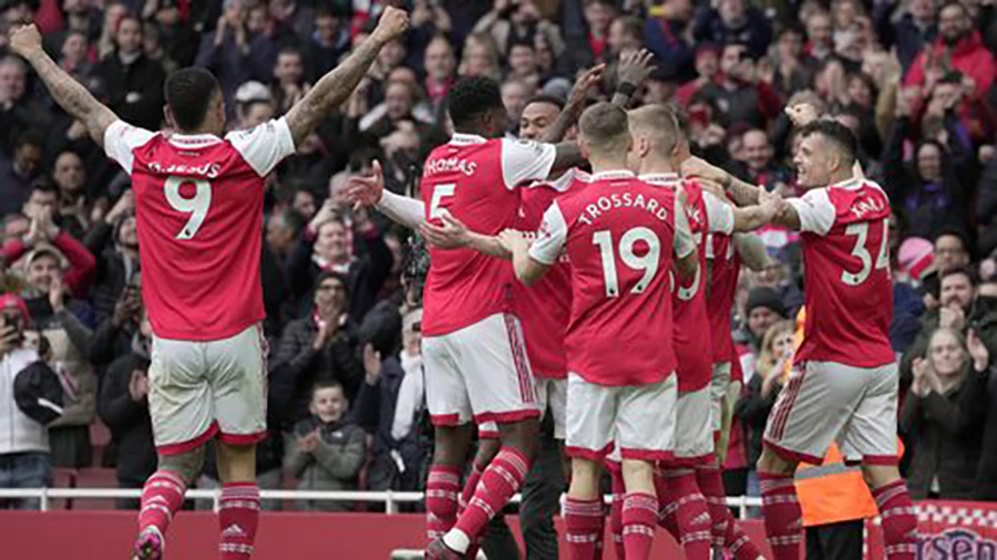 Arsenal dẫn trước 2 bàn nhưng không giữ được lợi thế. ẢNH: GETTY