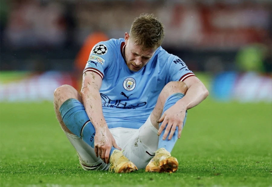 Chấn thương của De Bruyne khiến tất cả những ai yêu mến Man City lo lắng. ẢNH: REUTERS