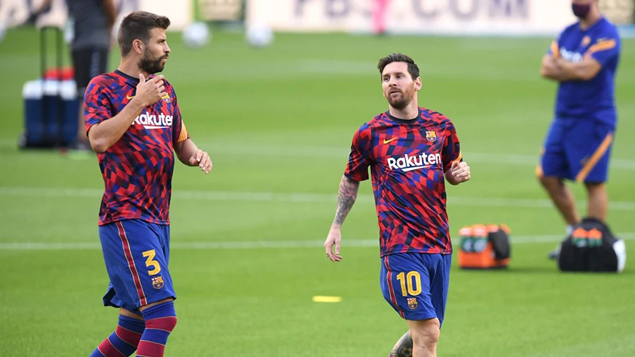 Lionel Messi và Gerard Pique là đồng đội của nhau trong nhiều năm ở Barca. ẢNH: GETTY