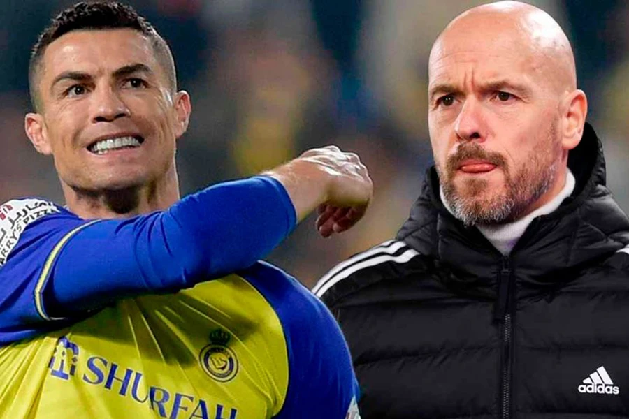 Ten Hag có được Ronaldo mà không vi phạm "quy tắc Ronaldo". ẢNH: MIRROR
