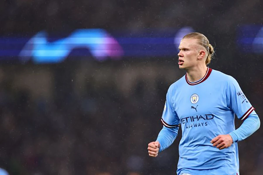 Haaland ghi rất nhiều bàn thắng cho Man City mùa này. ẢNH: GETTY