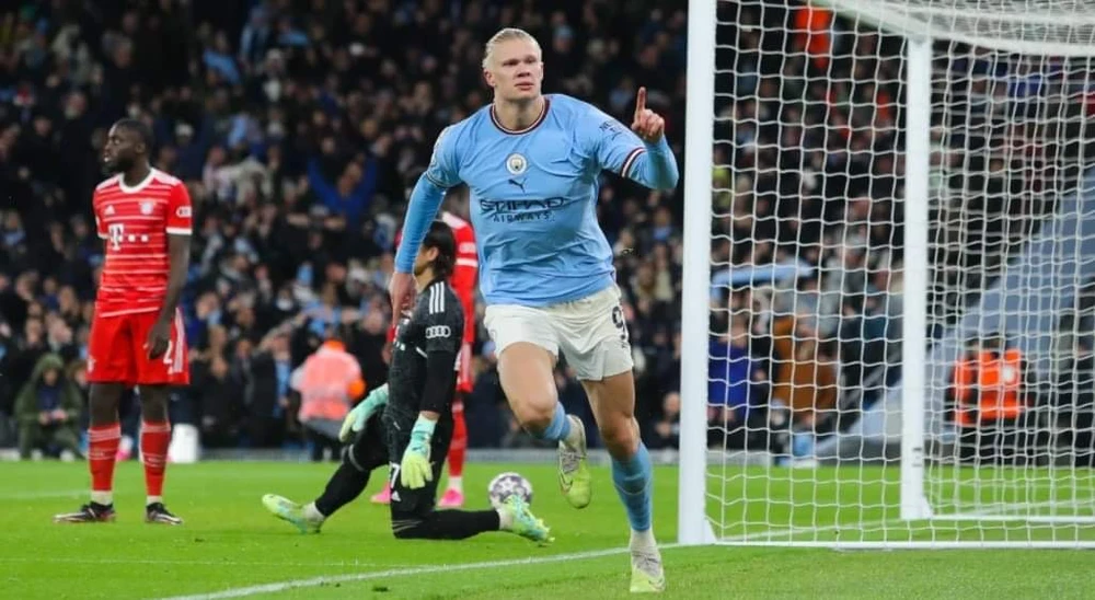Erling Haaland tiếp tục gieo sầu cho Bayern. Ảnh: Getty