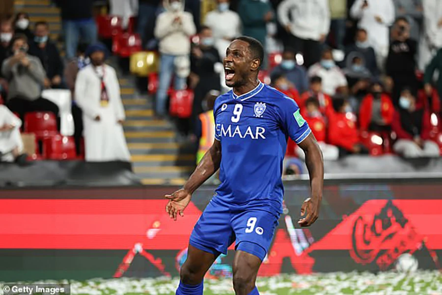 Ighalo ghi cả hai bàn trong trận Al Hilal đánh bại kình địch Al Nassr 2-0. ẢNH: GETTY