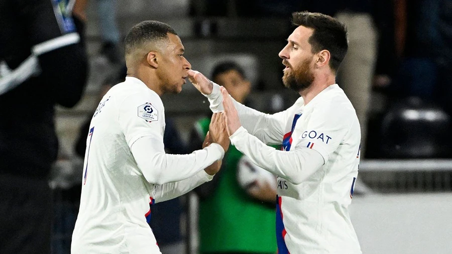 Mbappe và Messi rất ăn ý với nhau trên hàng công PSG. ẢNH: GETTY