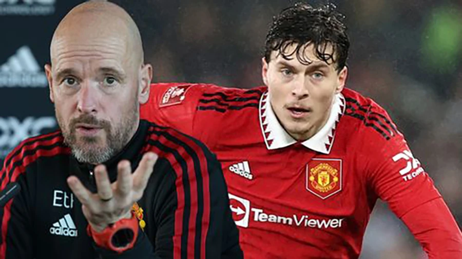 Lindelof hiện chỉ là trung vệ đứng thứ 4 trong danh sách ưu tiên của Ten Hag. ẢNH: MIRROR