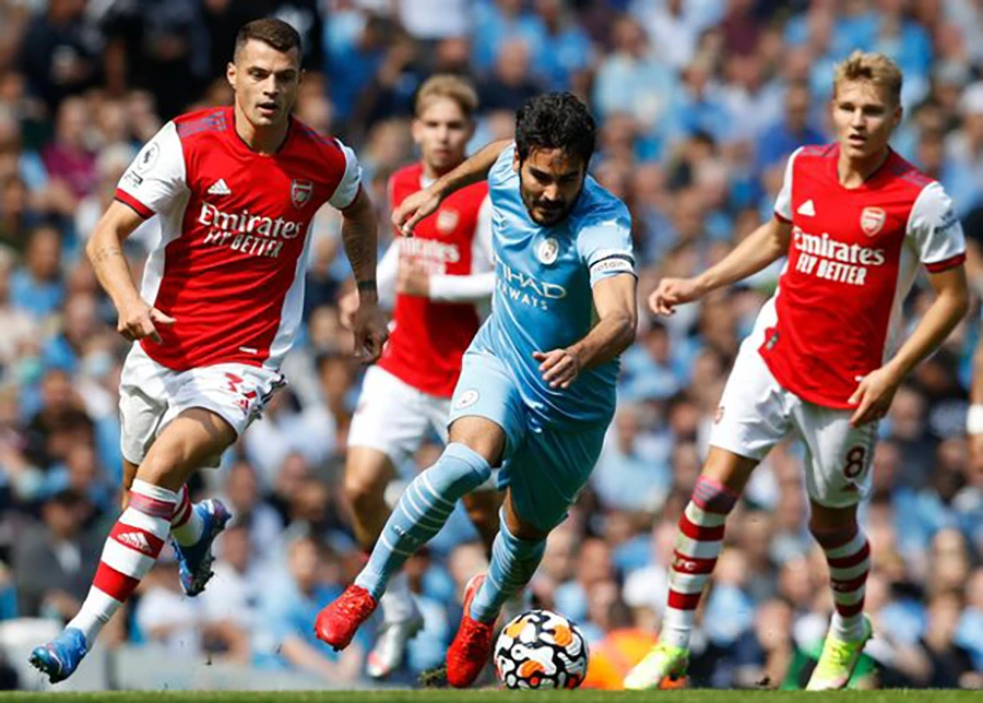 Kết quả trận Man City và Arsenal gần như sẽ định đoạt ngôi vô địch Premier League. ẢNH: GETTY