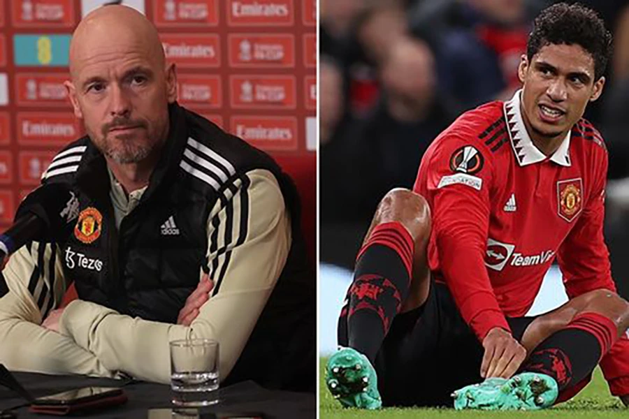 Đội hình của Ten Hag bị tàn phá bởi chấn thương trong giai đoạn quan trọng nhất mùa giải. ẢNH: MIRROR