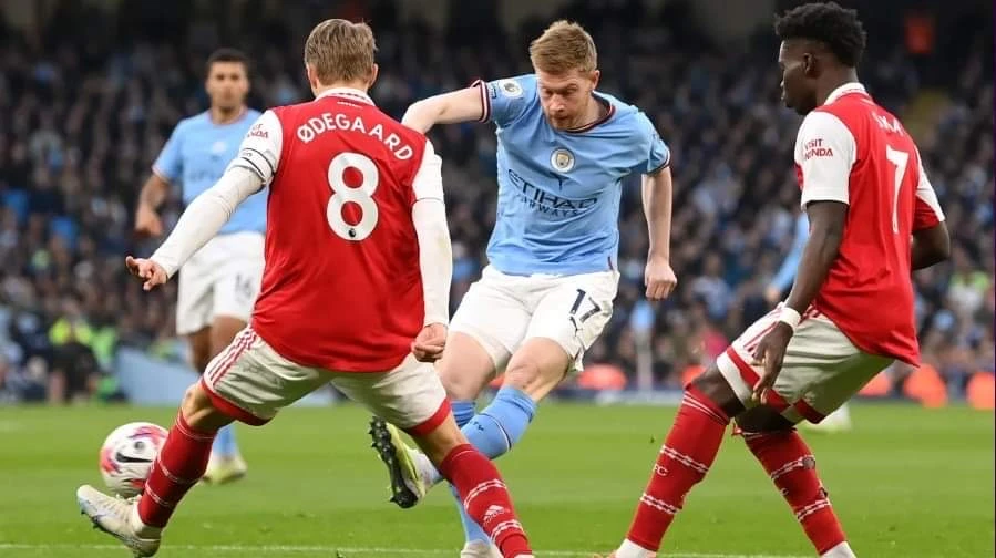 Kevin De Bruyne tỏa sáng với cú đúp bàn thắng và những pha phát động tấn công chất lượng. Ảnh: Getty