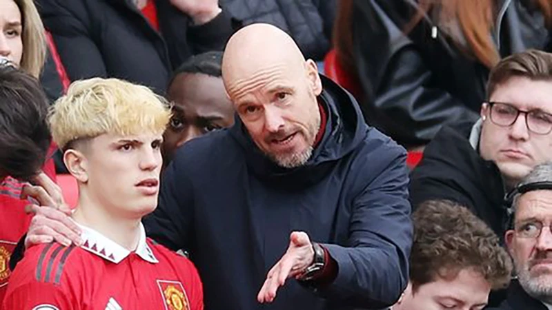 Ten Hag đã trao cơ hội cho những cầu thủ trẻ như Garnacho tỏa sáng. ẢNH: GETTY