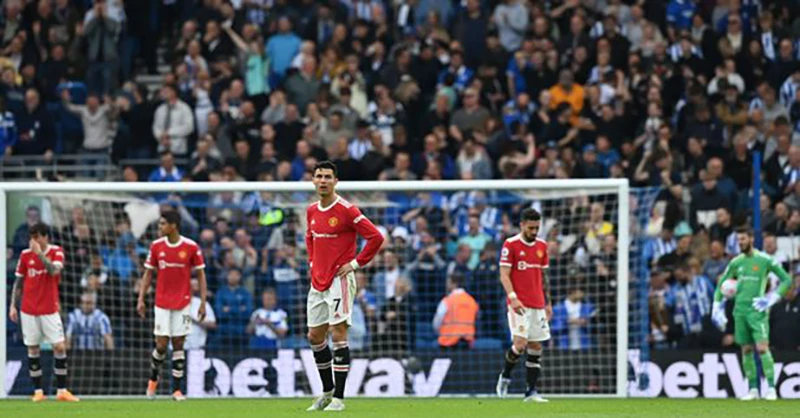 MU từng thua Brighton 1-2 ngay trên sân nhà Old Trafford ở trận khai mạc Premier League. ẢNH: GETTY