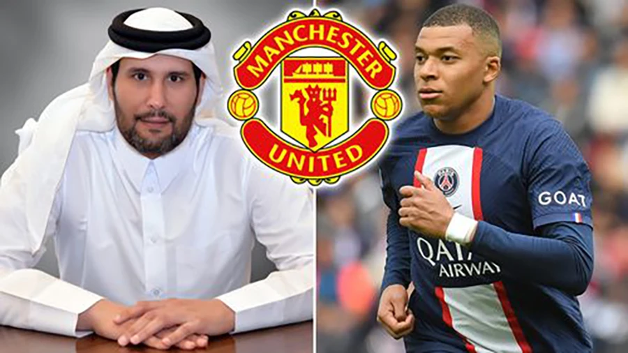 Mbappe sẽ gia nhập Man United nếu Sheikh Jassim sở hữu MU. ẢNH: MIRROR
