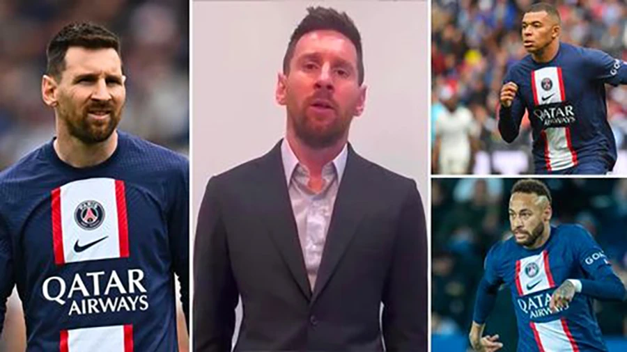 Messi đã xin lỗi các đồng đội tại PSG. ẢNH: MIRROR