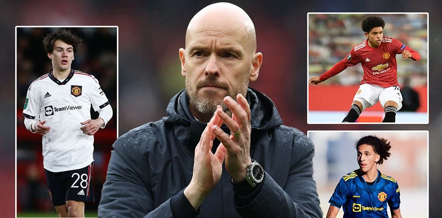 Ten Hag đang có 7 ngôi sao có thể mài dũa thành Garnacho mới cho MU. ẢNH: MIRROR