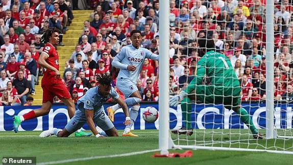 Liverpool không thể thắng Aston Villa. Ảnh: Reuters