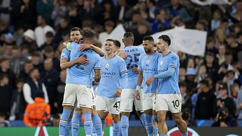 Man City có cơ hội tái lặp kỳ tích lịch sử của kình địch Man United. ẢNH: GETTY