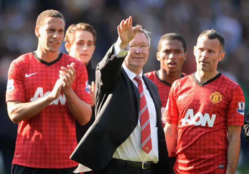 Sir Alex Ferguson chia tay MU sau 26 năm dẫn dắt. ẢNH: GETTY