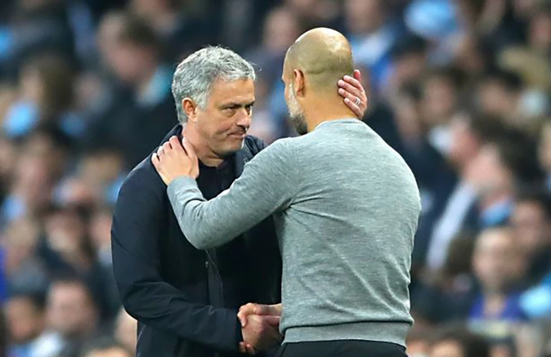 Jose Mourinho đối đầu với Pep Guardiola rất nhiều lần trong quá khứ. ẢNH: GETTY