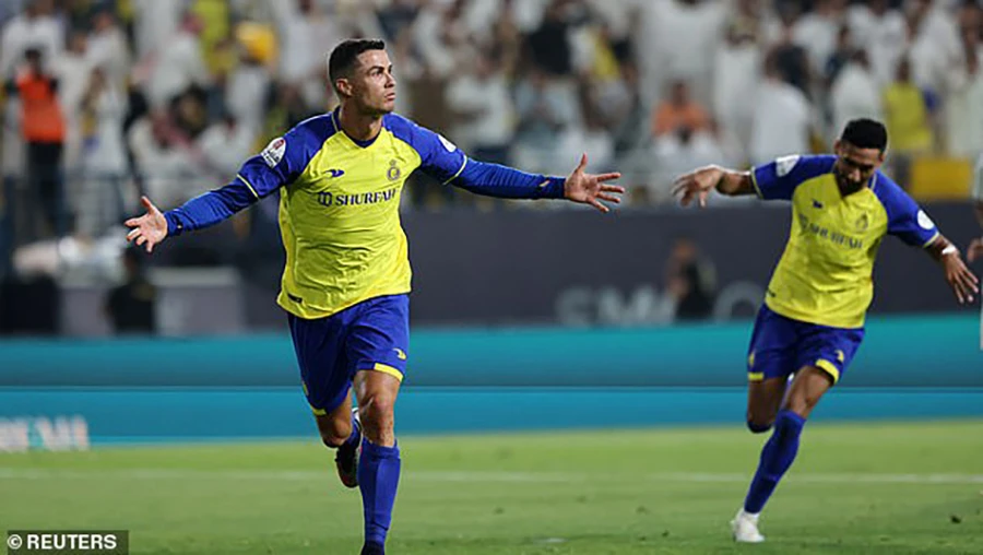 Ronaldo níu hi vọng vô địch Super Pro League cho Al Nassr. ẢNH: REUTERS