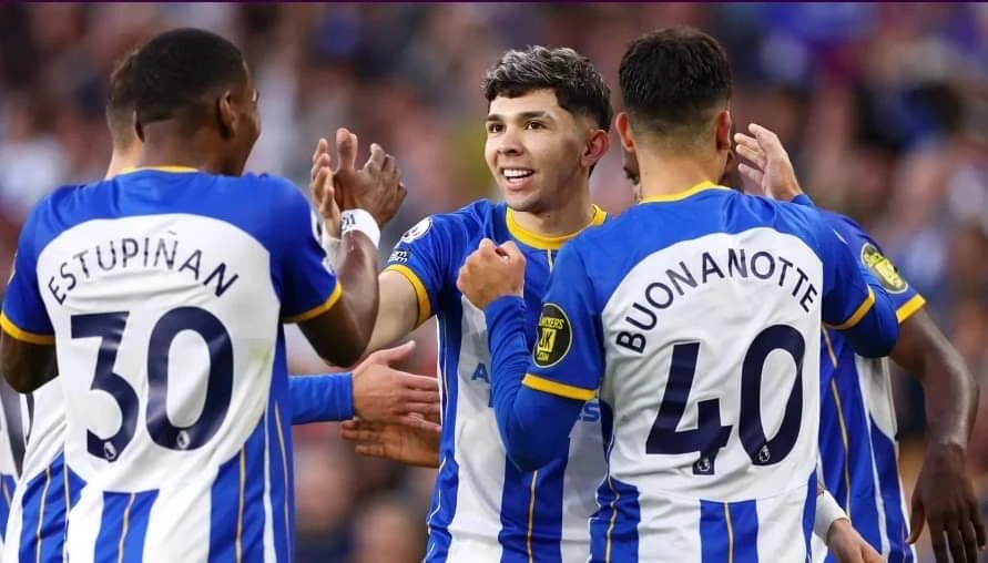 Với 1 điểm có được trước Man City, Brighton chính thức có vé dự Europa League mùa giải năm sau. Ảnh: Getty