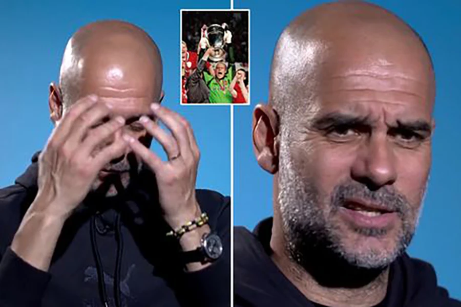 Pep Guardiola bị fan chỉ trích là nói dối khi ông nhớ về trận chung kết Champions League 1999. ẢNH: DAILY STAR.