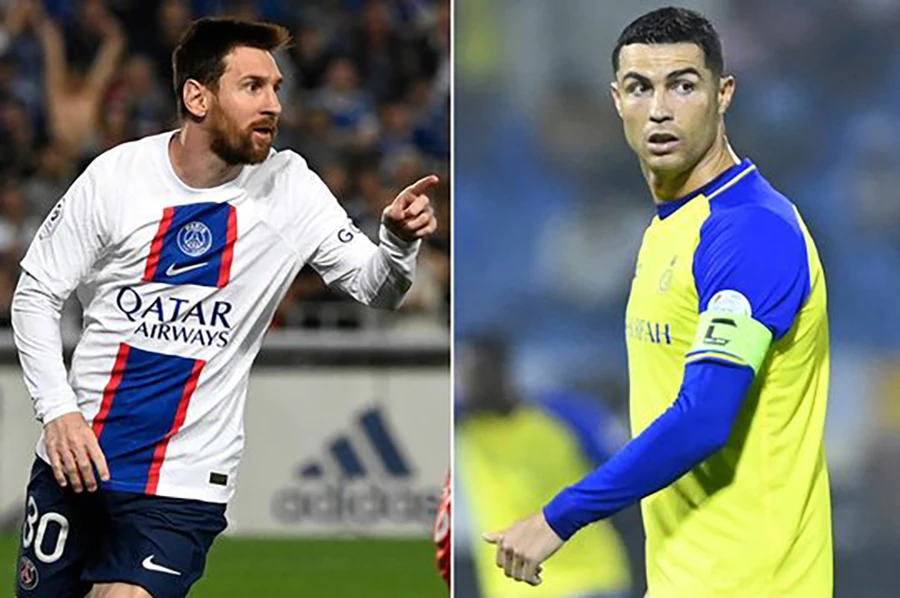 Người hâm mộ tiếp tục so sánh Ronaldo và Messi. ẢNH: DAILY STAR