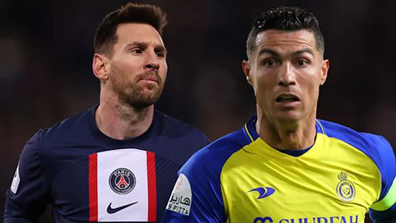 Messi liệu có đến Saudi Arabia để đối đầu với Ronaldo? ẢNH: MIRROR