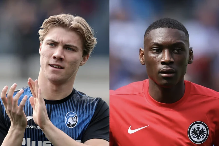 MU đã tổ chức đàm phán với 2 CLB nhằm mua Hojlund và Kolo Muani. ẢNH: The Athletic