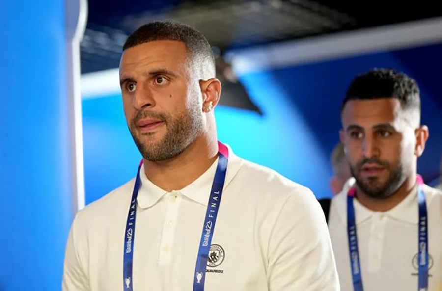 Walker phải ngồi dự bị trong trận chung kết và chỉ vào sân ở phút 82. ẢNH: GETTY