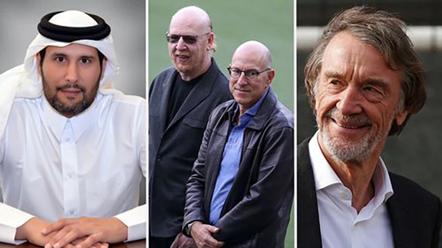 Sheikh Jassim đã nhận được cái gật đầu của nhà Glazer và đánh bại Sir Jim Ratcliffe trong cuộc đua mua MU? ẢNH: MIRROR