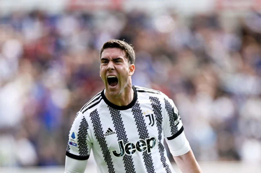 Dusan Vlahovic chỉ ghi 10 bàn thắng cho Juventus trong mùa giải vừa qua. ẢNH: GETTY