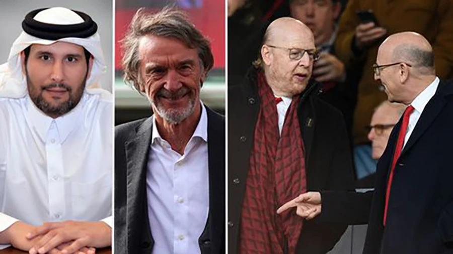 Sheikh Jassim được cho là đã thắng Ratcliffe trong việc nhận được cái gật đầu từ nhà Glazer? ẢNH: MIRROR Sheikh Jassim được cho là đã thắng Ratcliffe trong việc nhận được cái gật đầu từ nhà Glazer? ẢNH: MIRROR