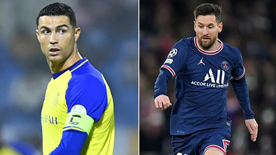 Ronaldo và Messi là hai cầu thủ xuất sắc nhất trong thời đại của mình. ẢNH: MIRROR