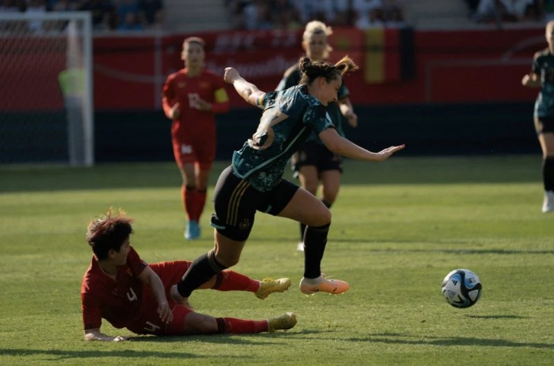 Việt Nam gây rất nhiều khó khăn cho Đức. ẢNH: VFF