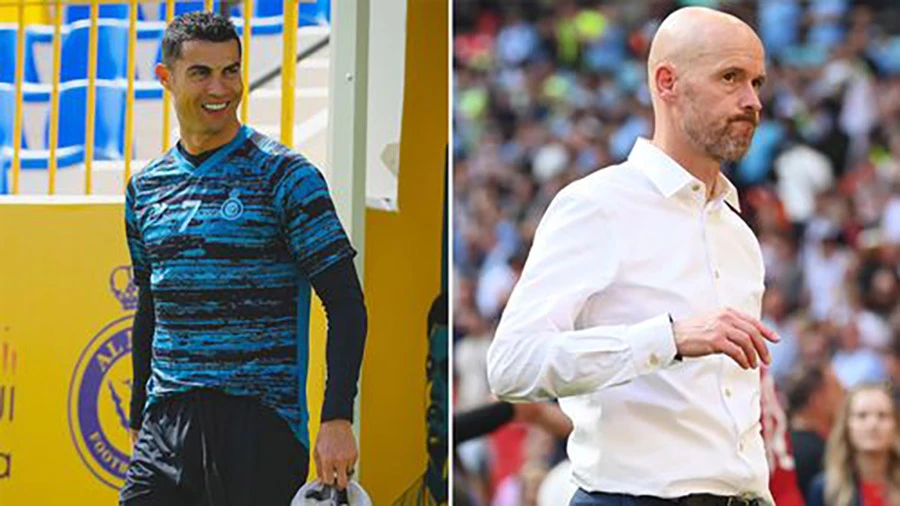 Ronaldo từng thẳng thừng chỉ trích Ten Hag. ẢNH: MIRROR