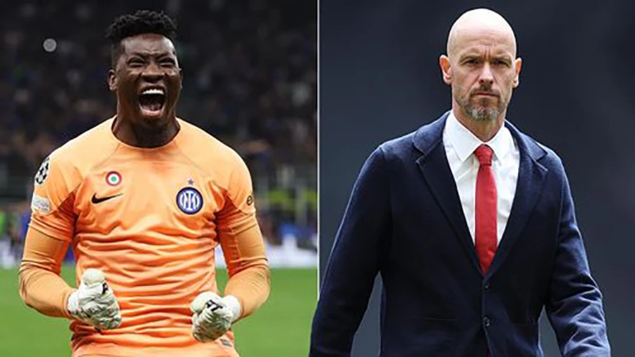 Ten Hag rất muốn mua Onana từ Inter Milan. ẢNH: MIRROR
