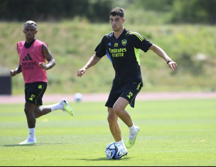 Declan Rice đang tập luyện tại Bồ Đào Nha. ẢNH: GETTY